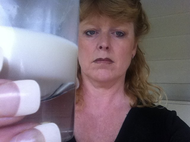 woman holding milk