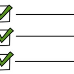 Tick boxes or checklist