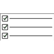 Checklist with three green ticks for AGM voting